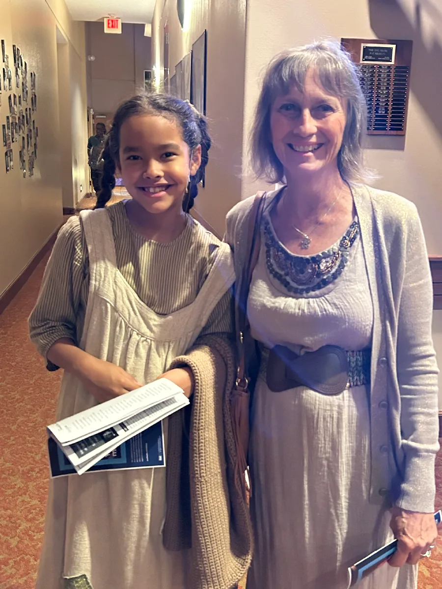 Karen Wylie with students